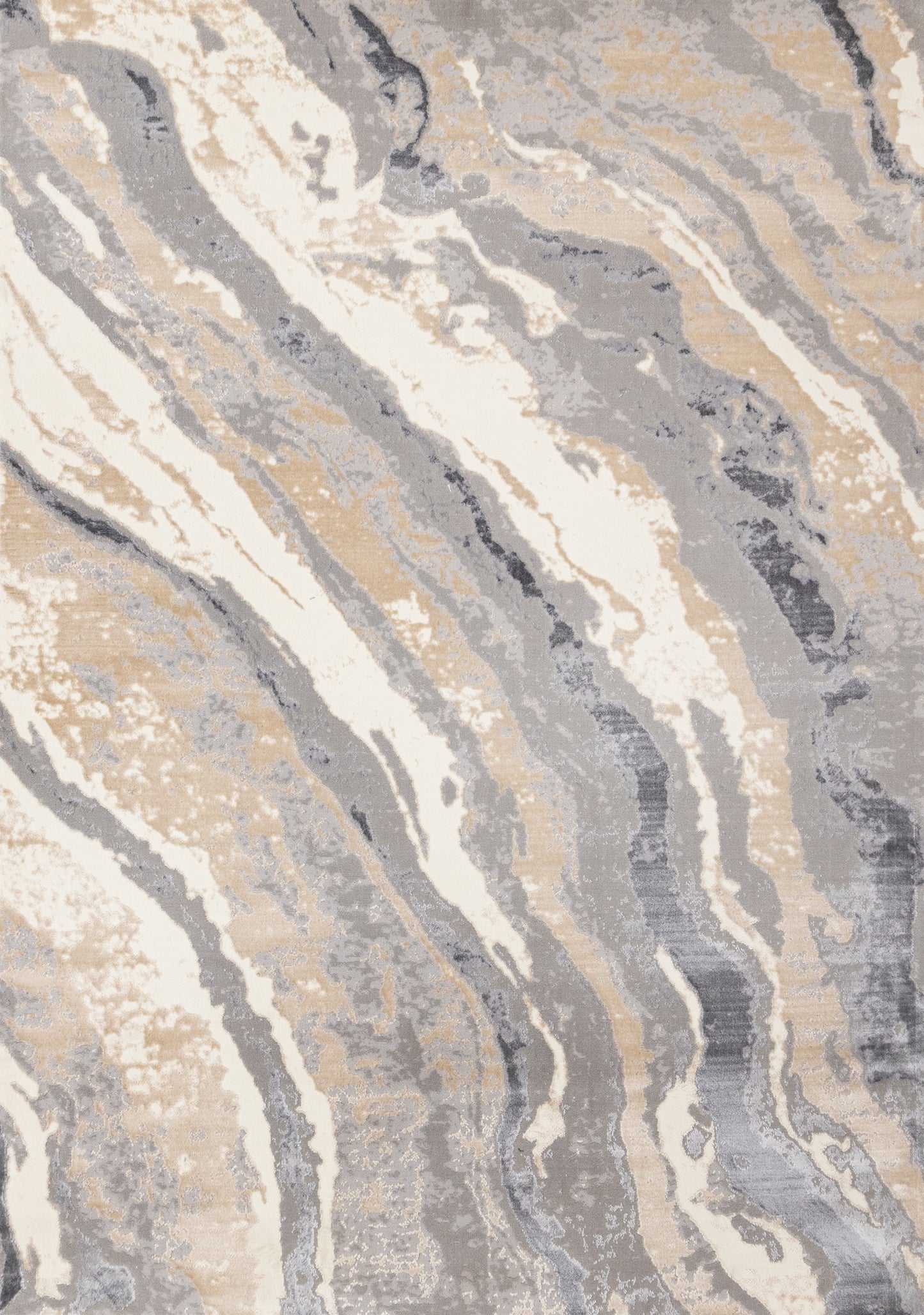 Contemporary Organic Taupe Area Rug