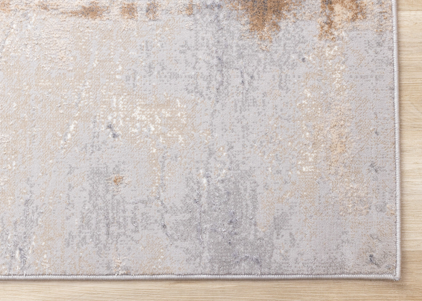 Contemporary Distressed Taupe Area Rug