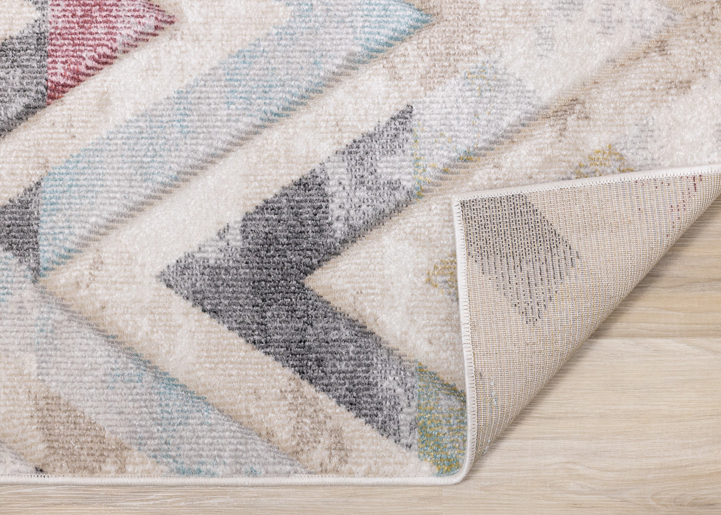Modern Chevron Area Distressed Indoor