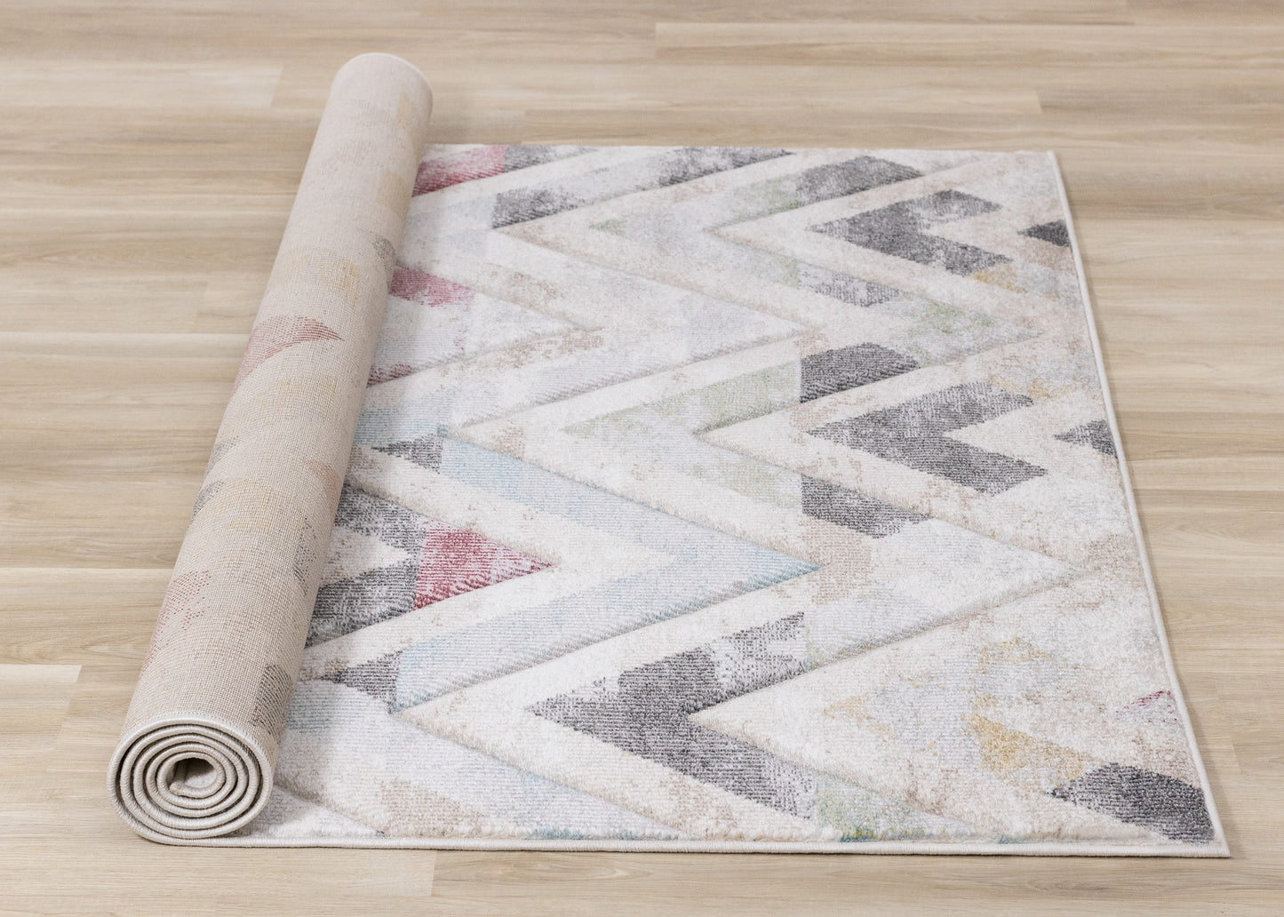 Modern Chevron Area Distressed Indoor