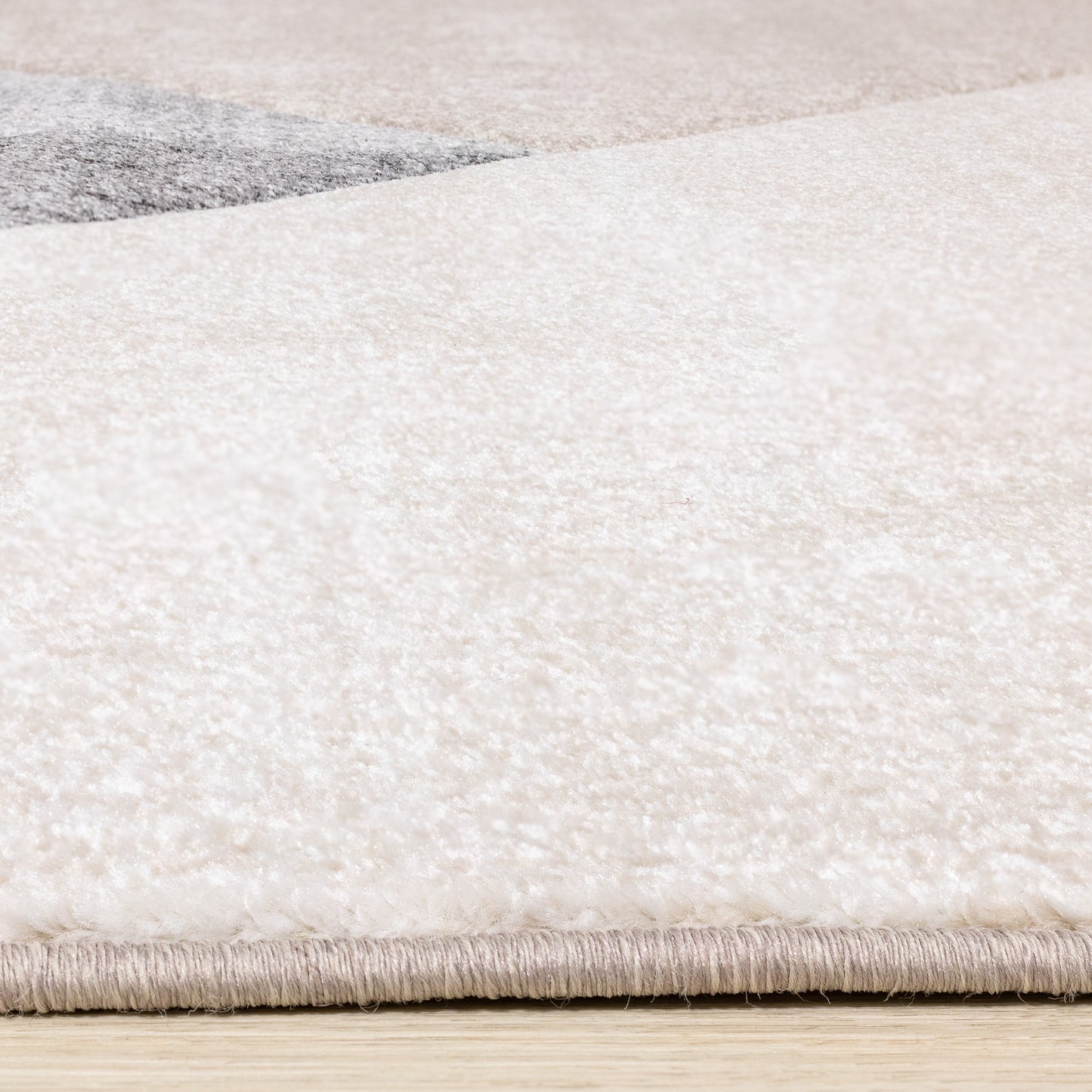 Modern Distressed Geometric Grey Area Rug