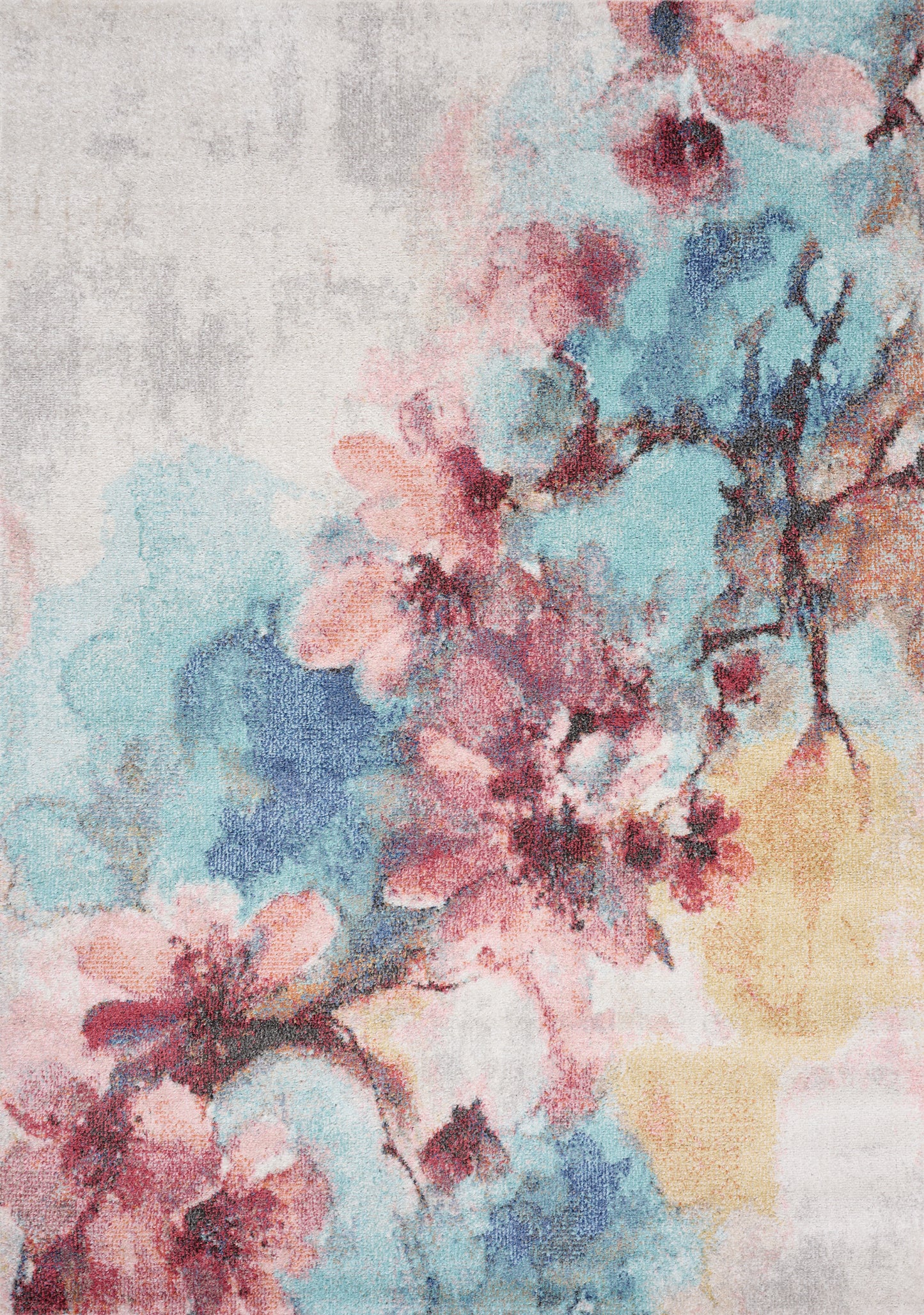 Modern Botanical Cream Area Rug