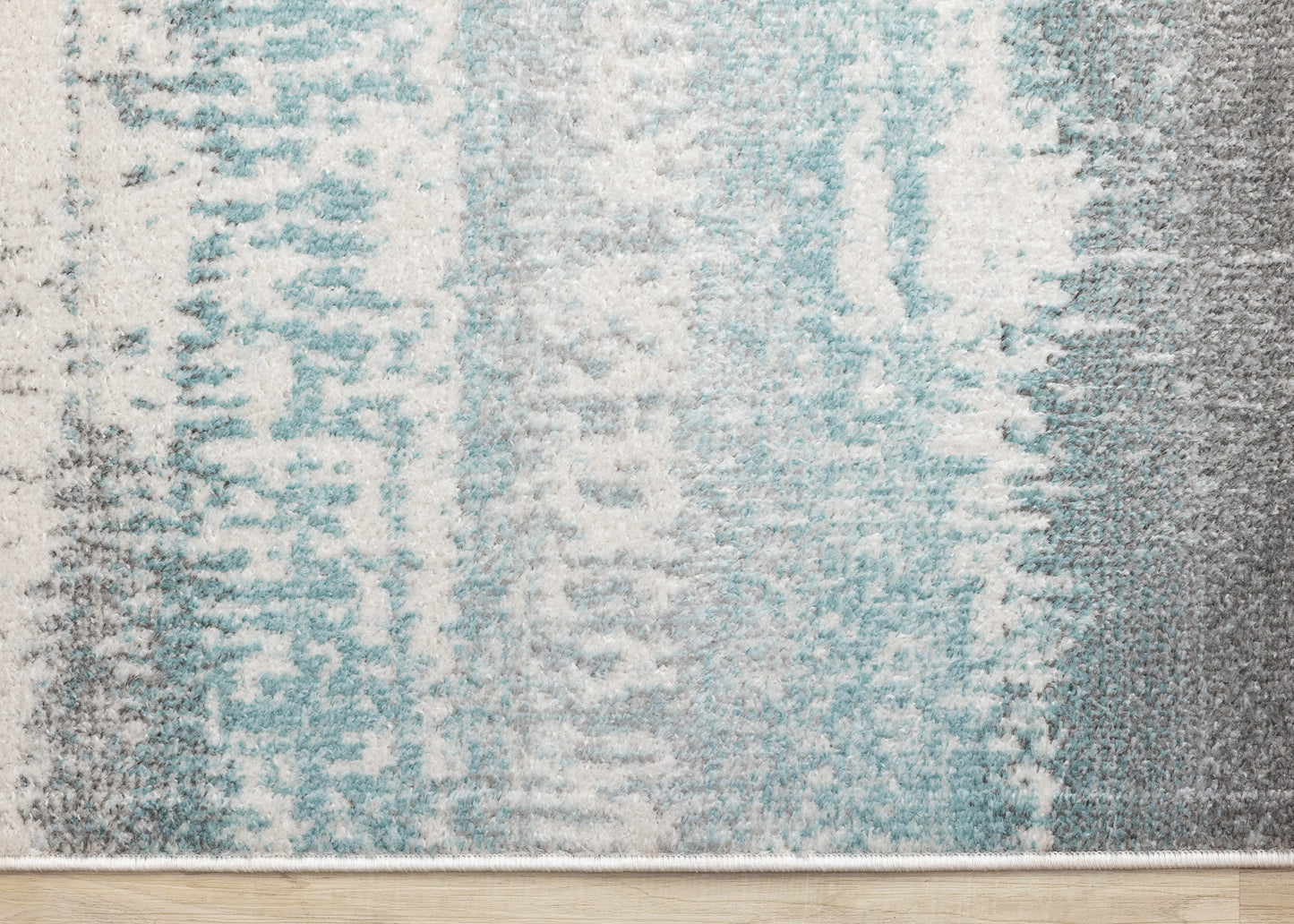 Alfombra contemporánea azul desgastada