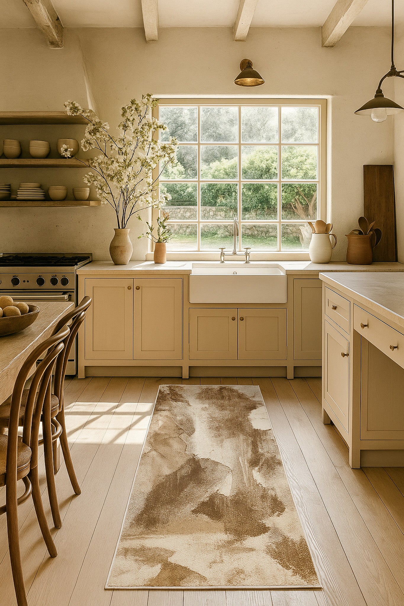 Alfombra abstracta moderna marrón Sakarya