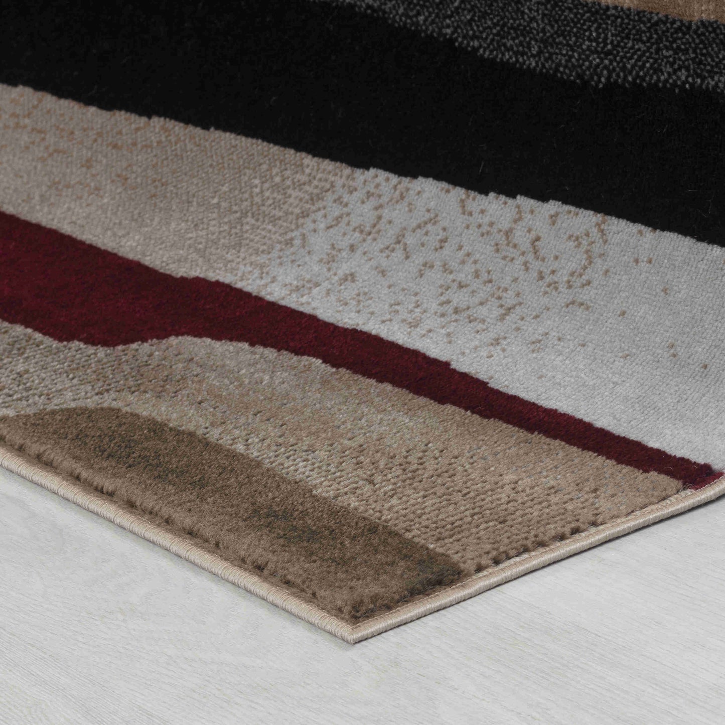 Zaman Abstract Contemporary Brown Indoor Rug