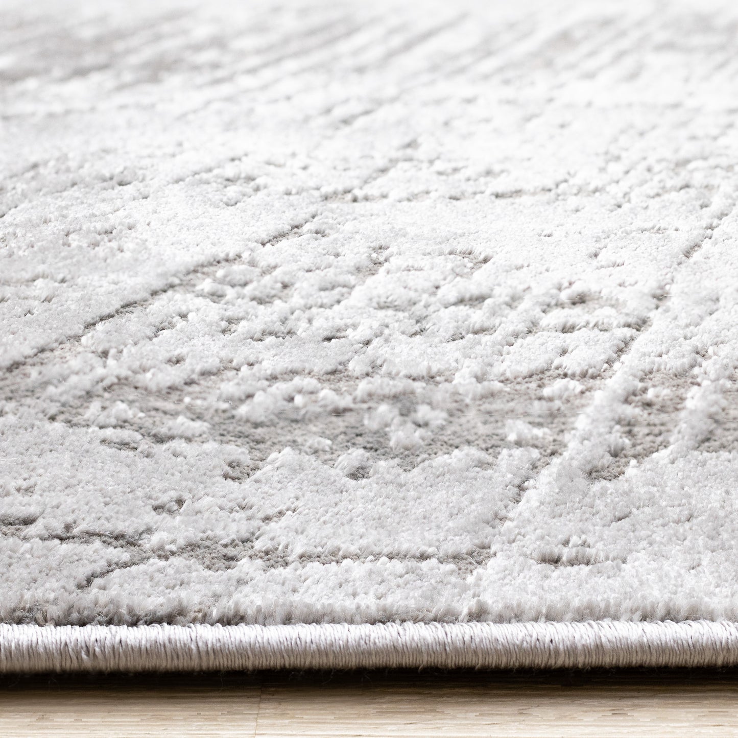 Modern Distressed Grey Area Rug