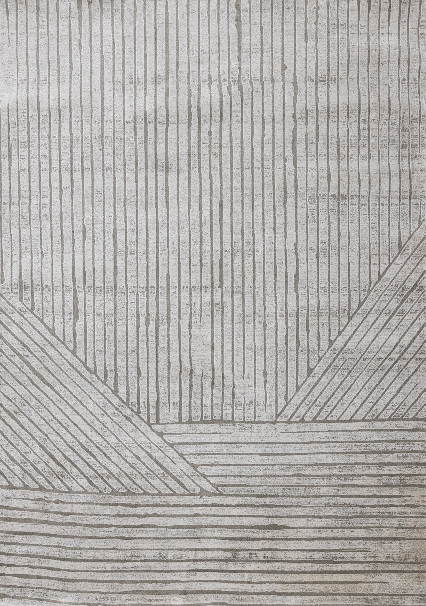 Modern Stripes Tonal Solid Grey Area Rug