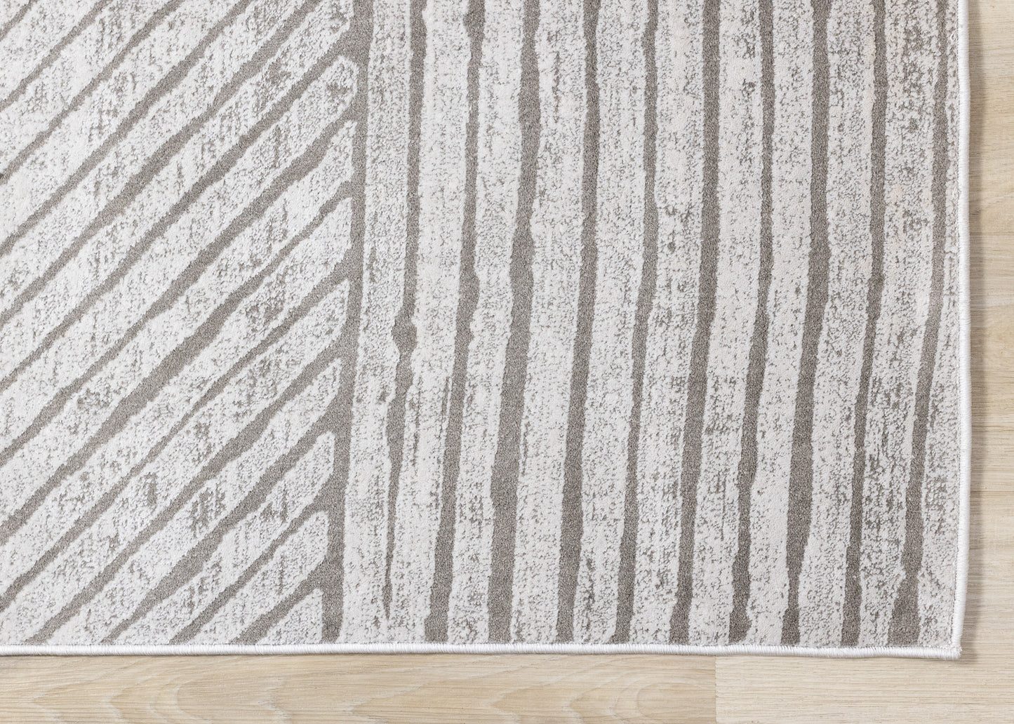 Modern Stripes Tonal Solid Grey Area Rug