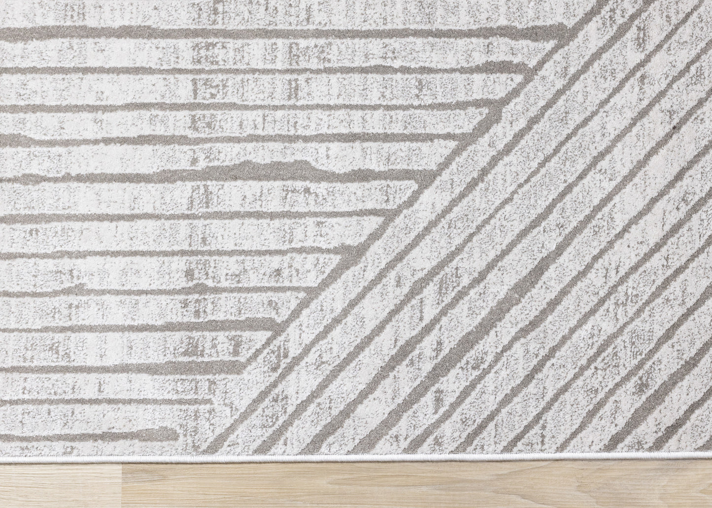 Modern Stripes Tonal Solid Grey Area Rug