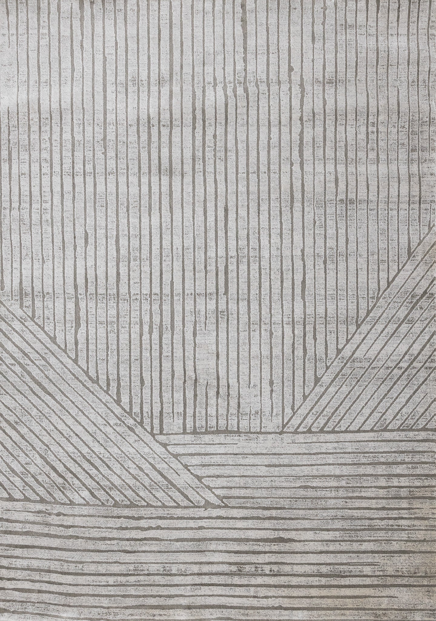 Modern Stripes Tonal Solid Grey Area Rug