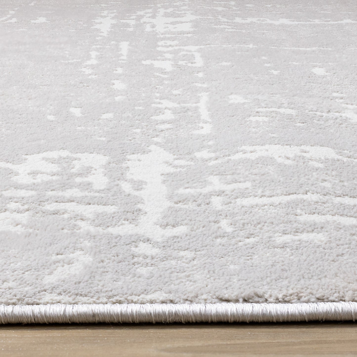 Modern Organic Tonal Solid Cream Area Rug
