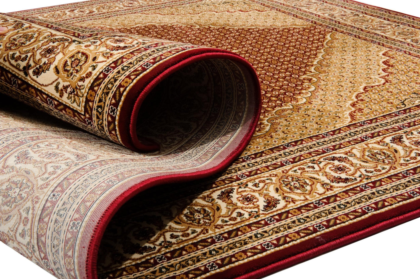 Faris Persian Medallion Traditional Red and Beige Indoor Rug