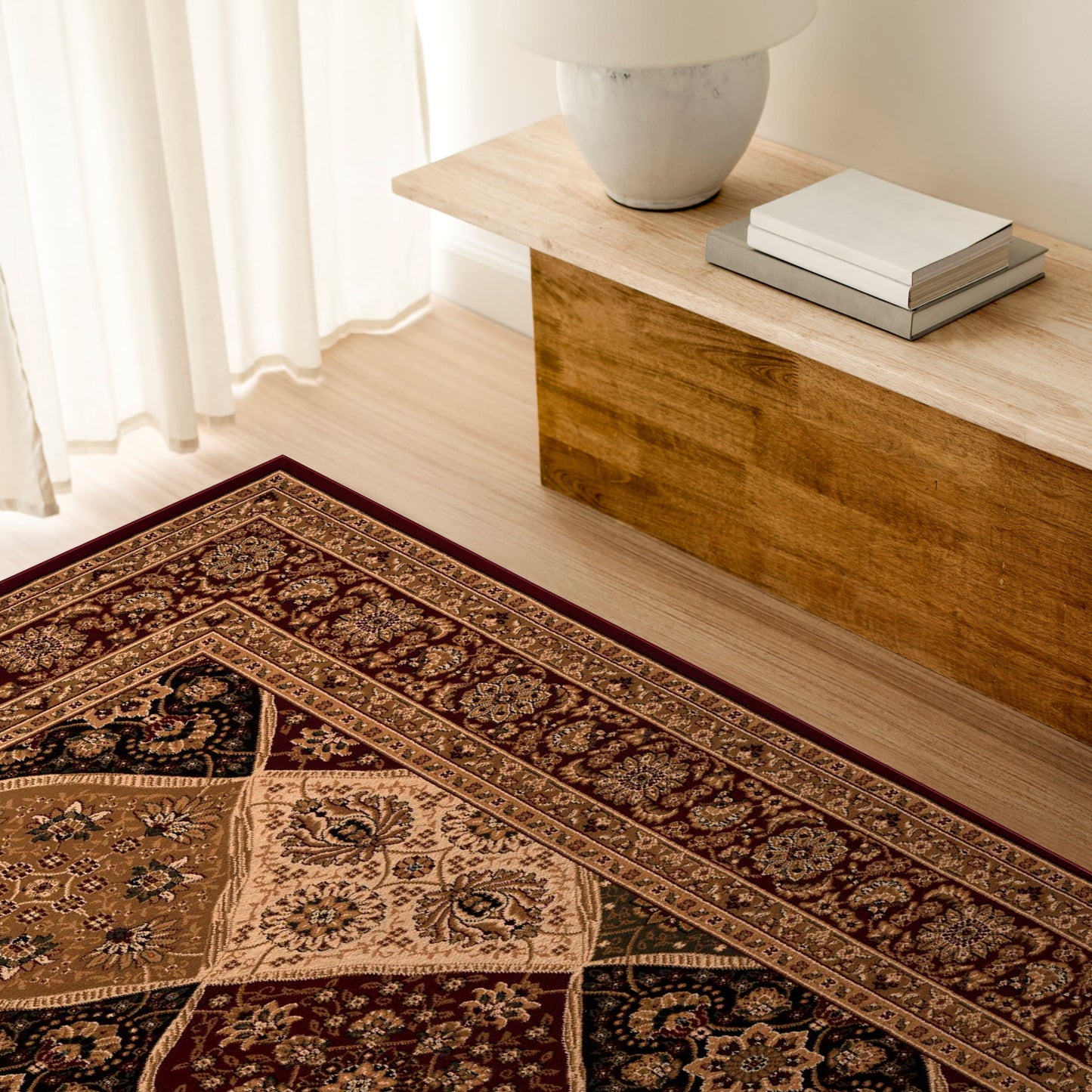 Tapis Rouge Traditionnel Marocain Majestueux
