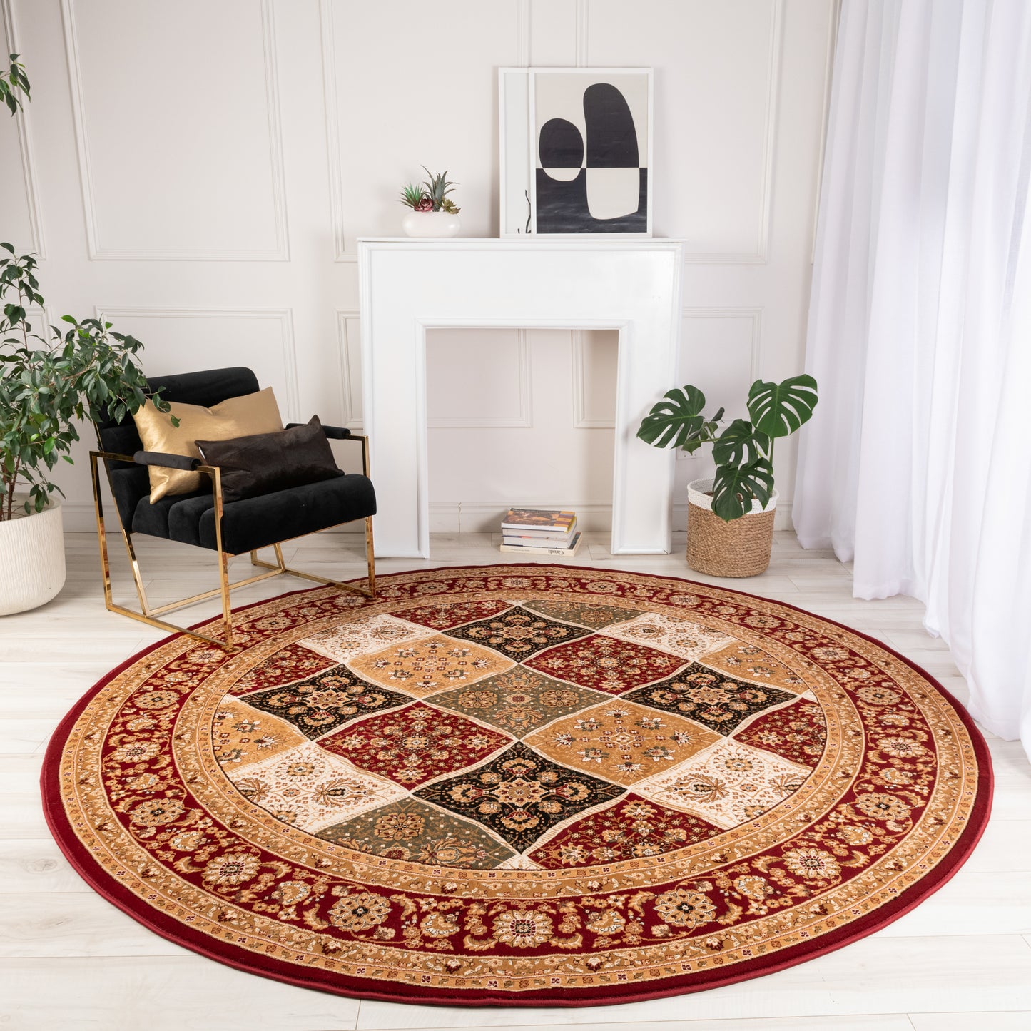 Tapis Rouge Traditionnel Marocain Majestueux