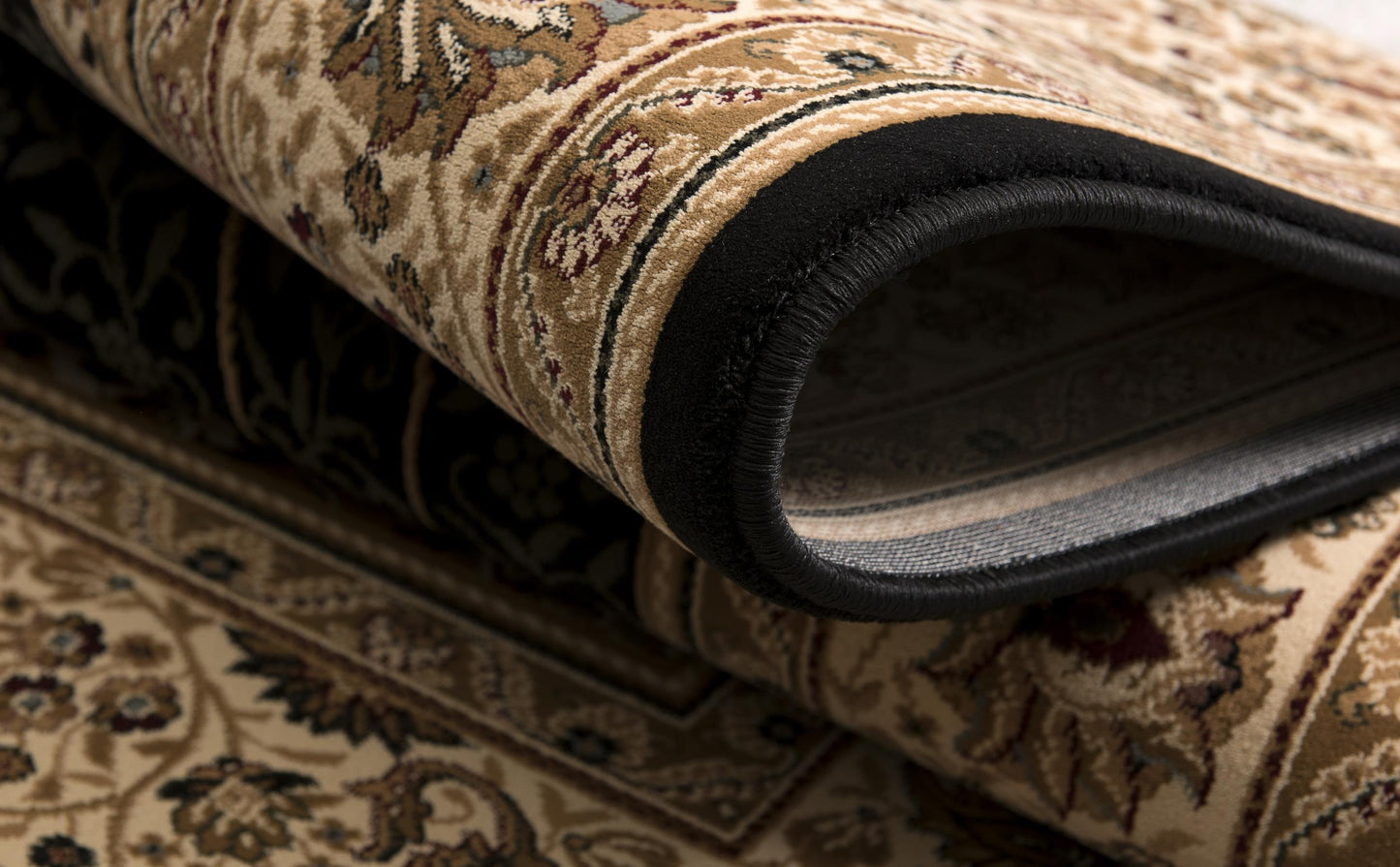 Majestic Persian Traditional Black Rug