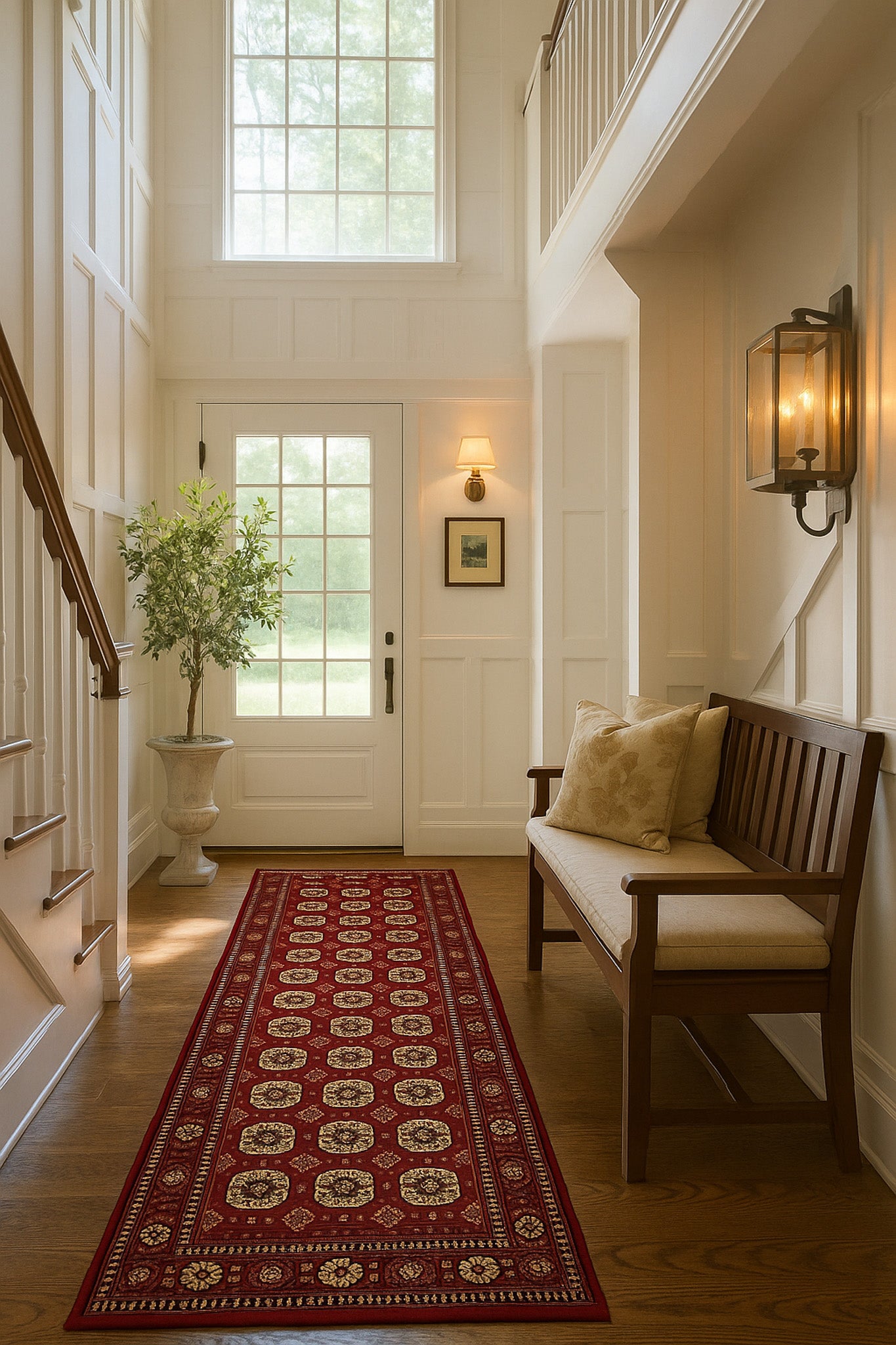 Majestic Persian Afghan Red Rug