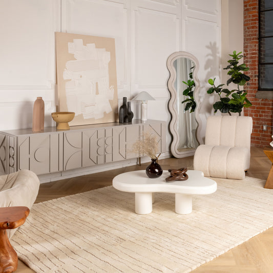 Tapis beige moderne Maya Boho