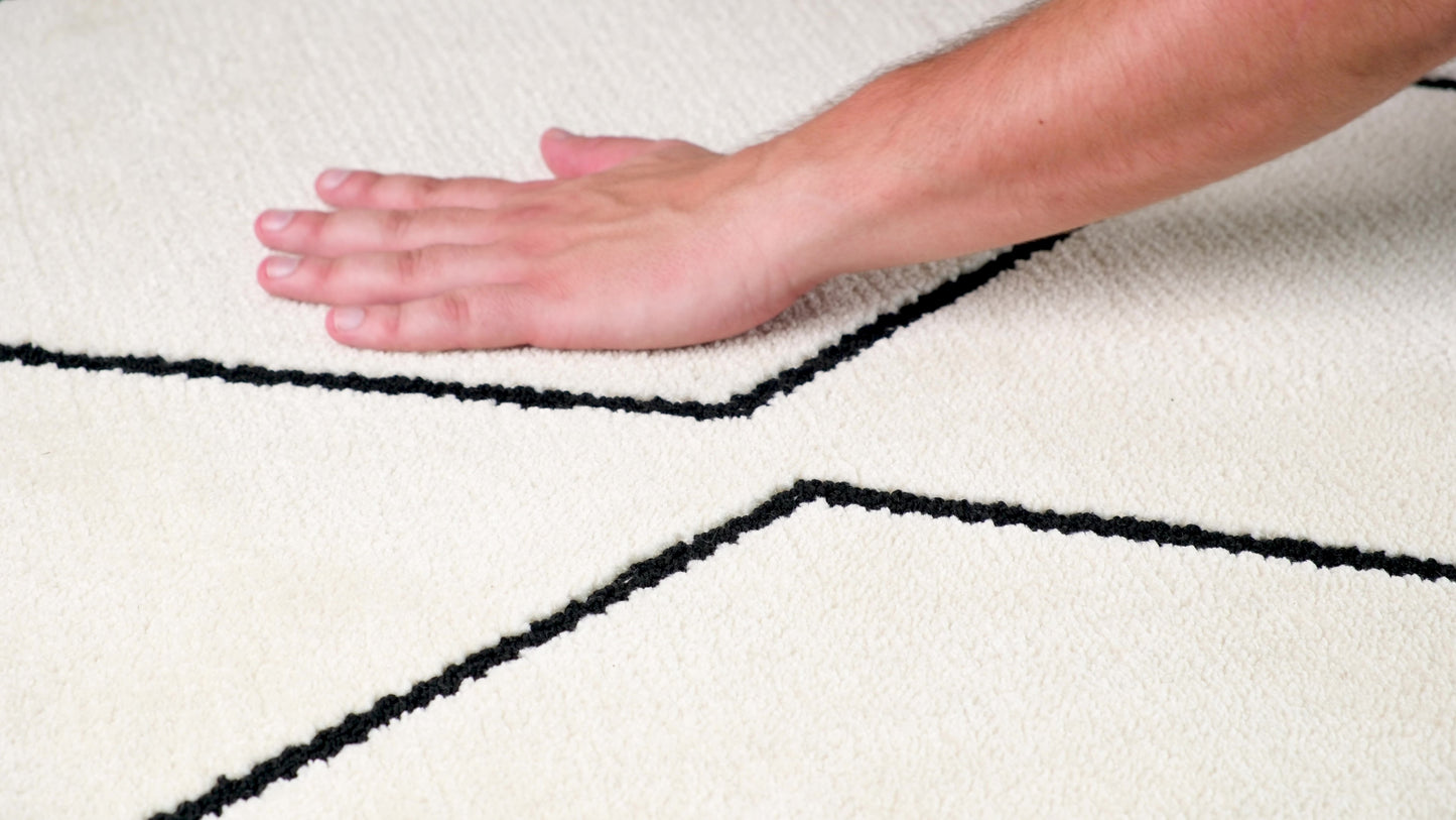 Alfombra marroquí beige Maya Boho