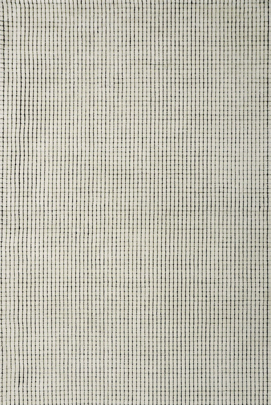 Tapis beige moderne à carreaux Maya