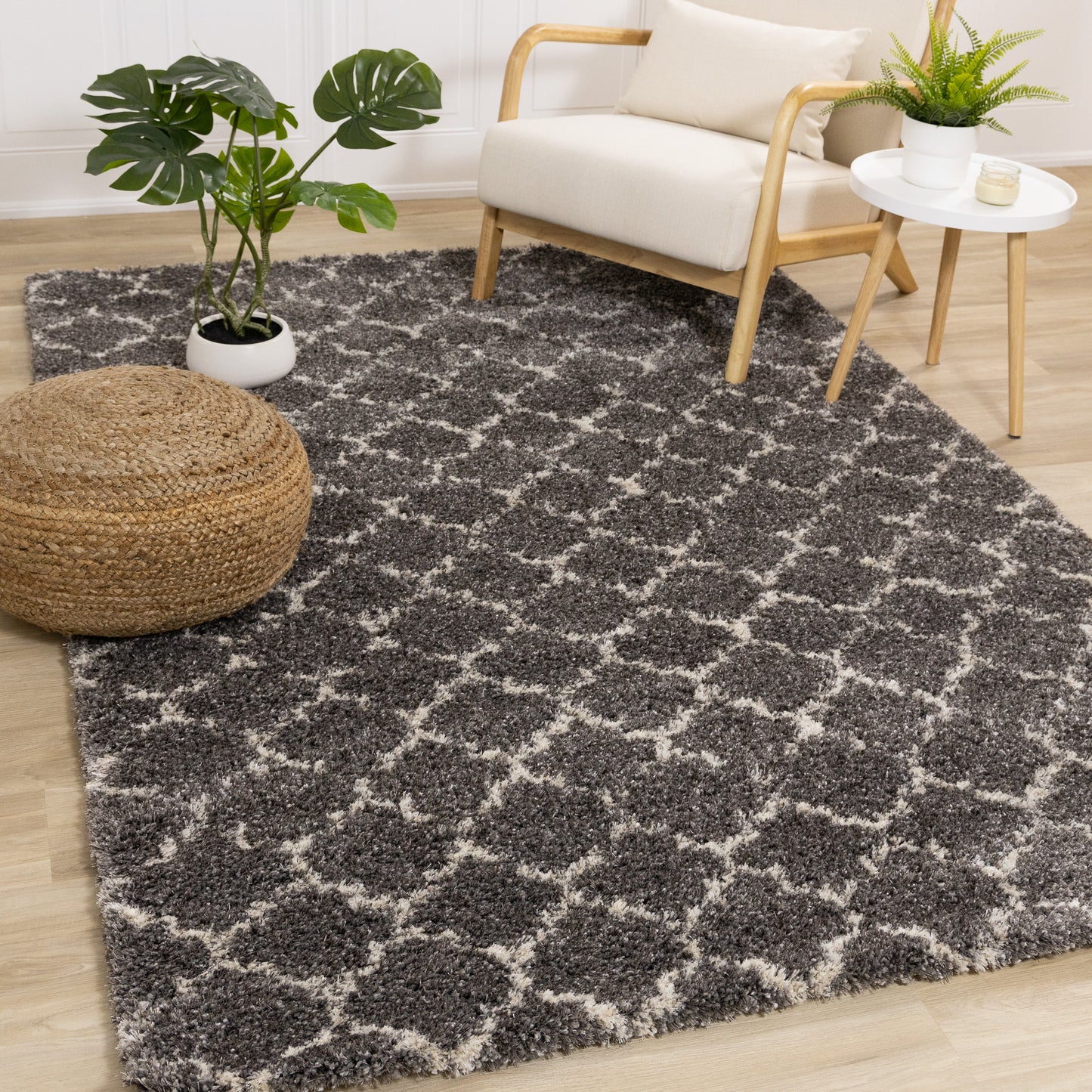 Alfombra gris elegante de transición