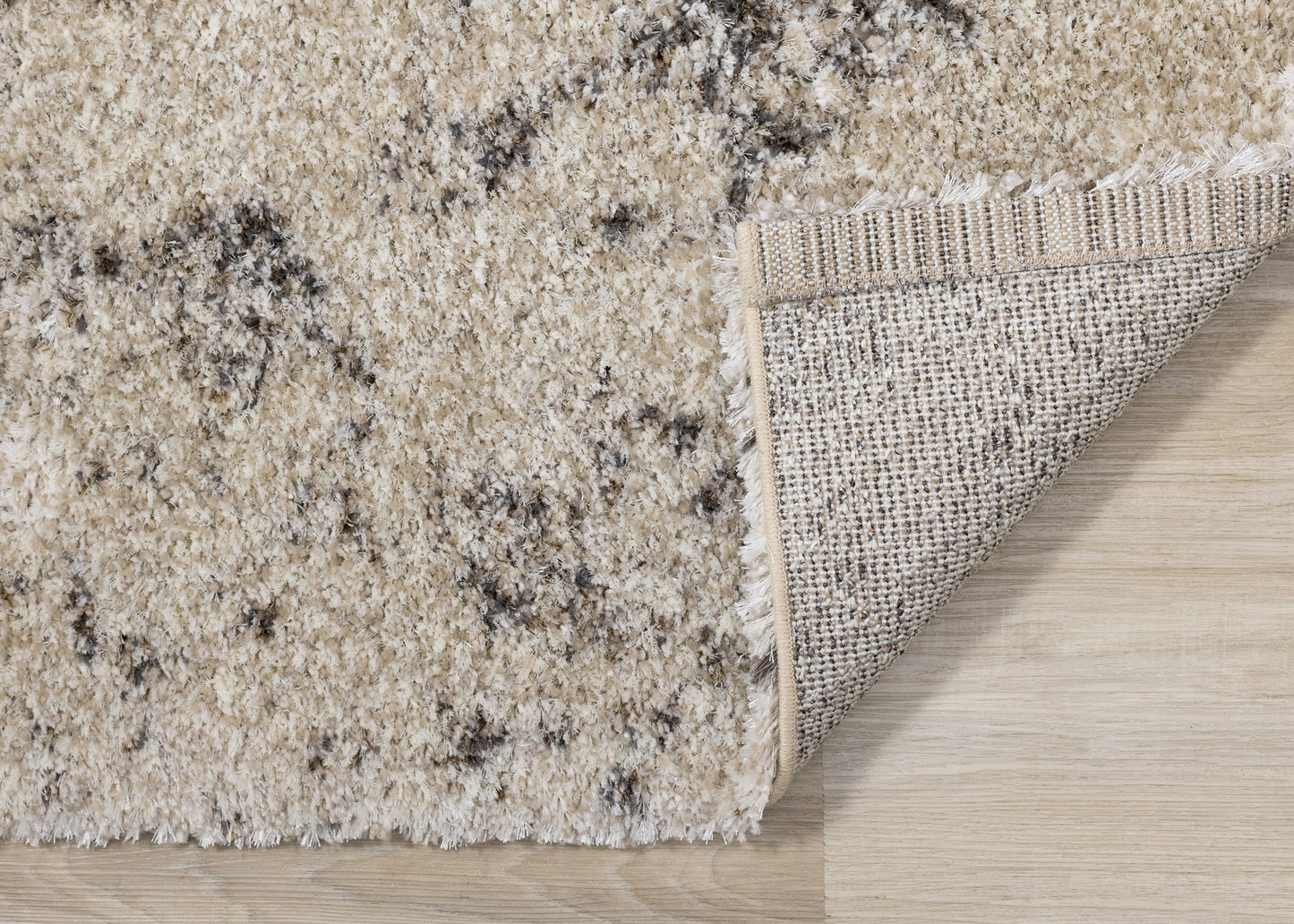 Contemporary Distressed Cream Area Rug