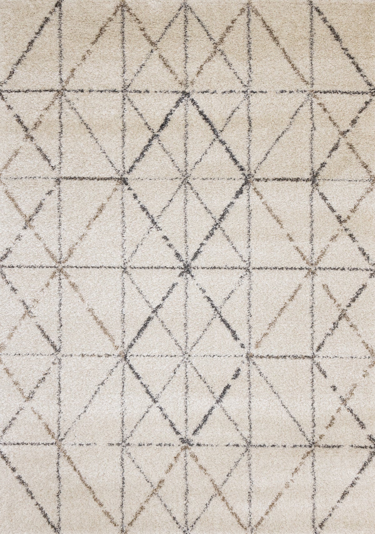 Alfombra contemporánea tribal estilo suroeste en color crema