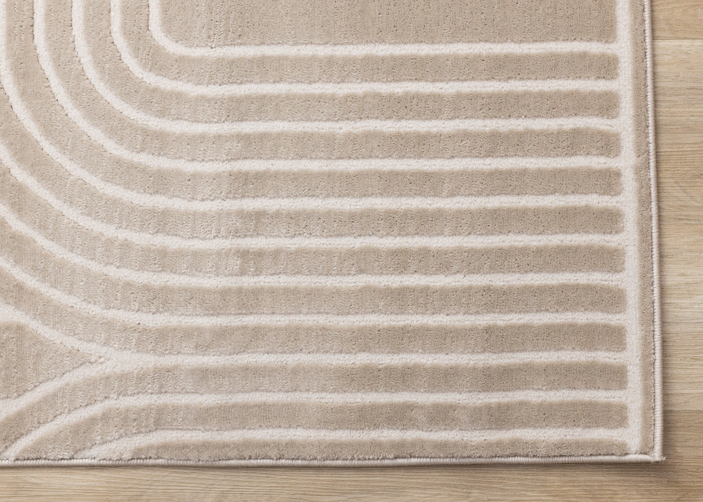 Contemporary Geometric Beige Area Rug