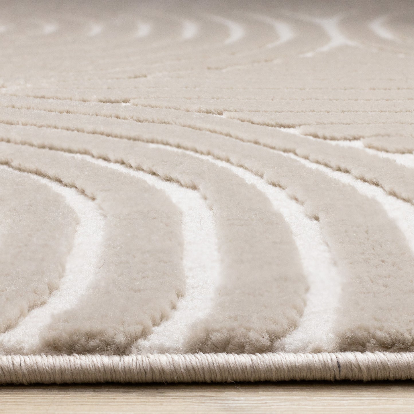 Contemporary Geometric Beige Area Rug