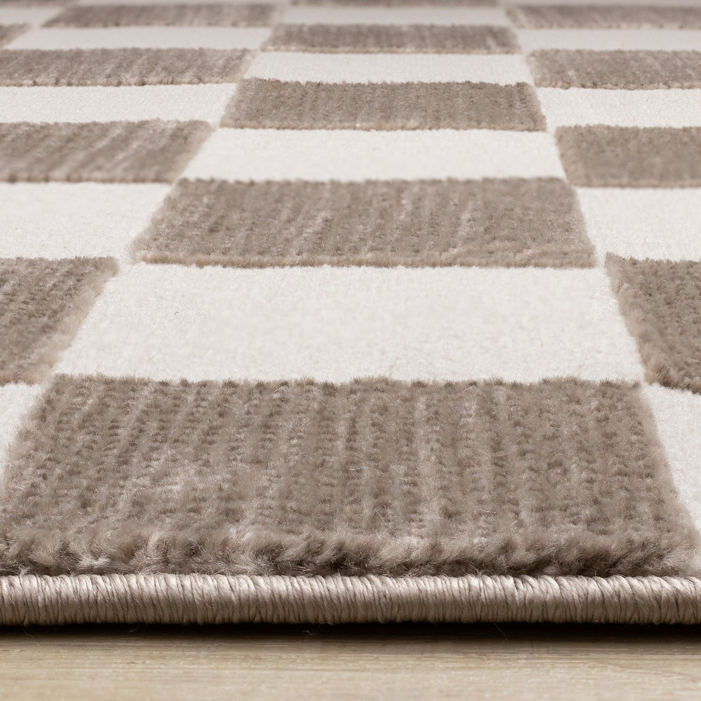 Contemporary Geometric Brown Area Rug