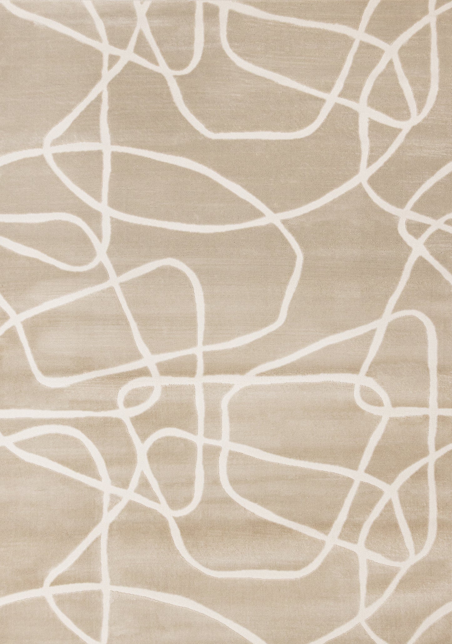 Art Organic Tonal Solid Cream Area Rug