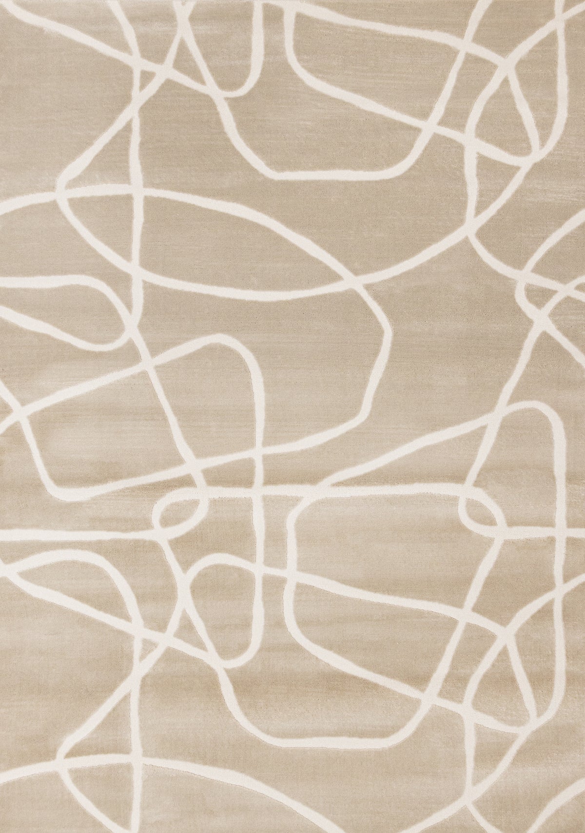 Wyatt Organic Tonal Solid Contemporary Beige and Cream Indoor Rug