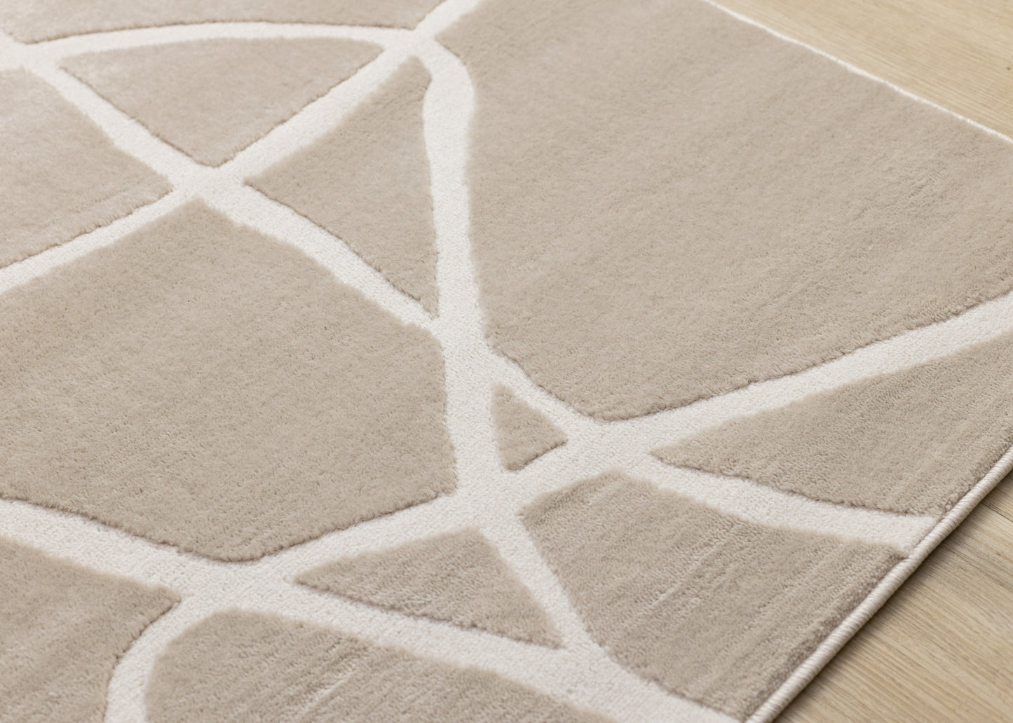 Art Organic Tonal Solid Cream Area Rug