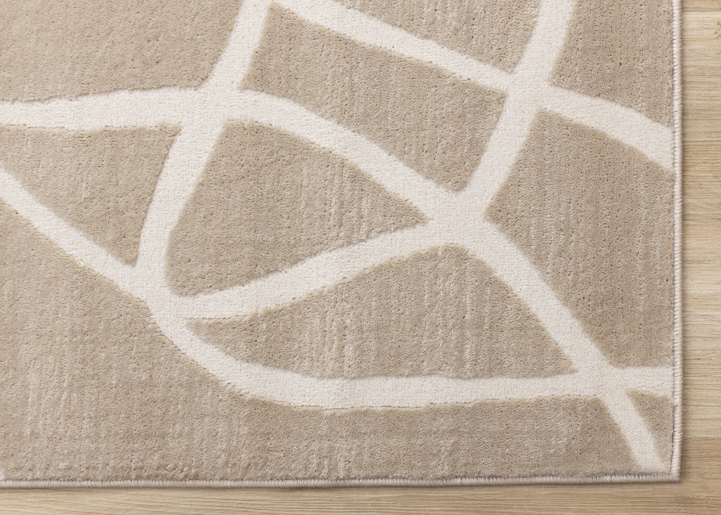 Art Organic Tonal Solid Cream Area Rug