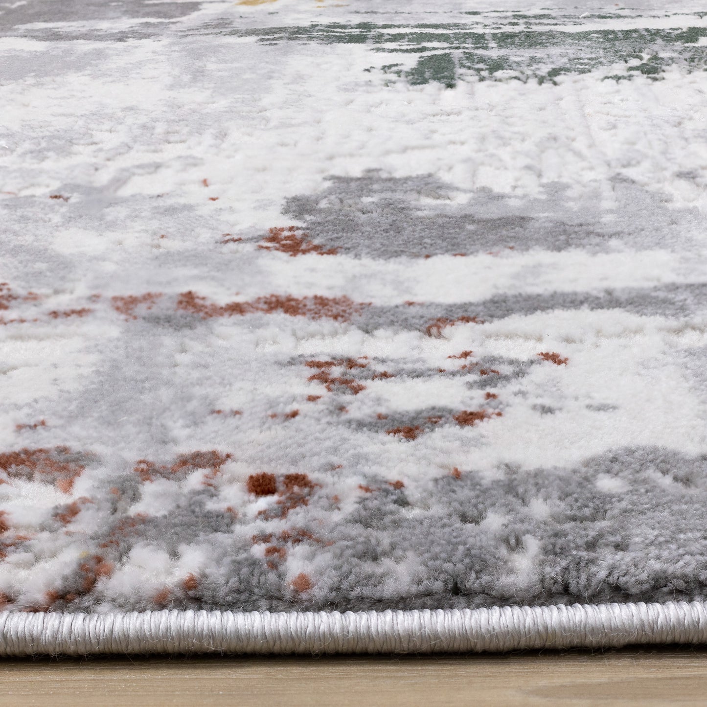 Alfombra contemporánea orgánica gris