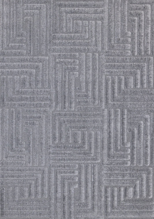 Modern Geometric Blue Area Rug