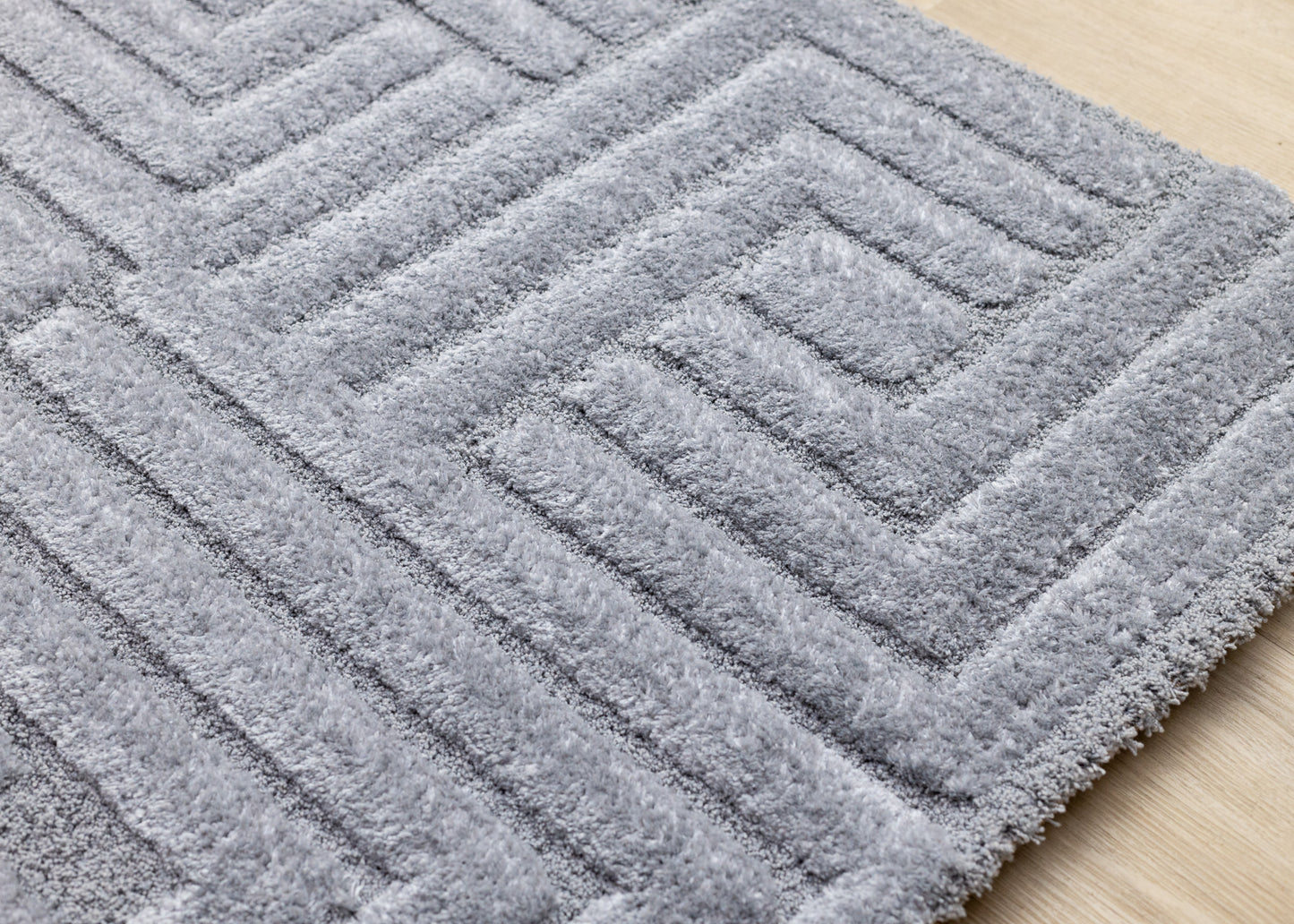 Modern Geometric Blue Area Rug