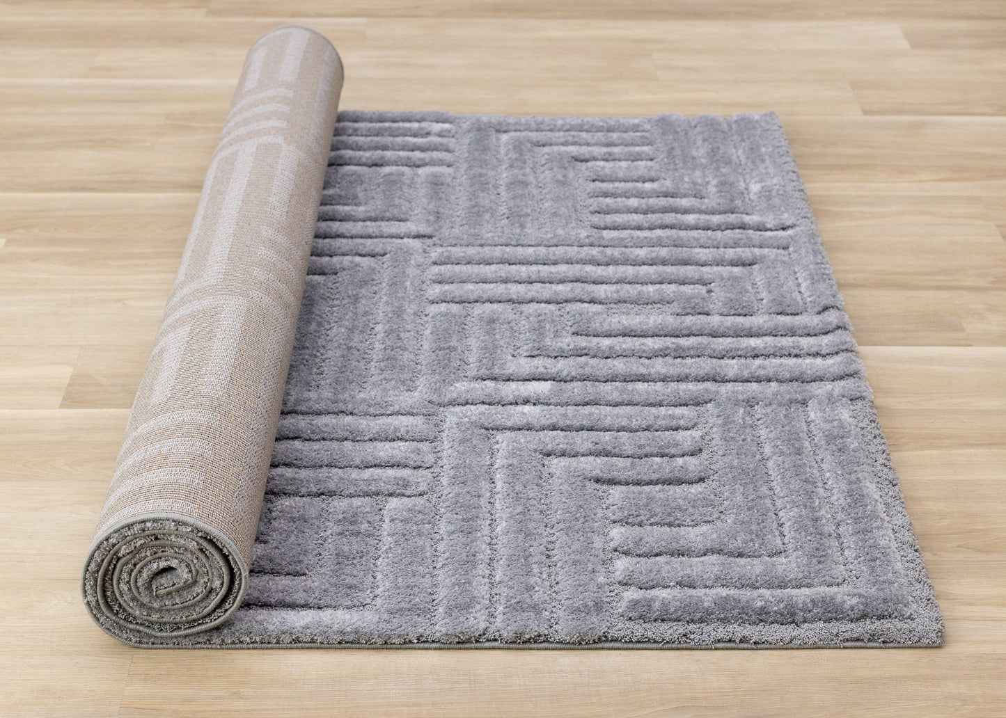 Modern Geometric Blue Area Rug