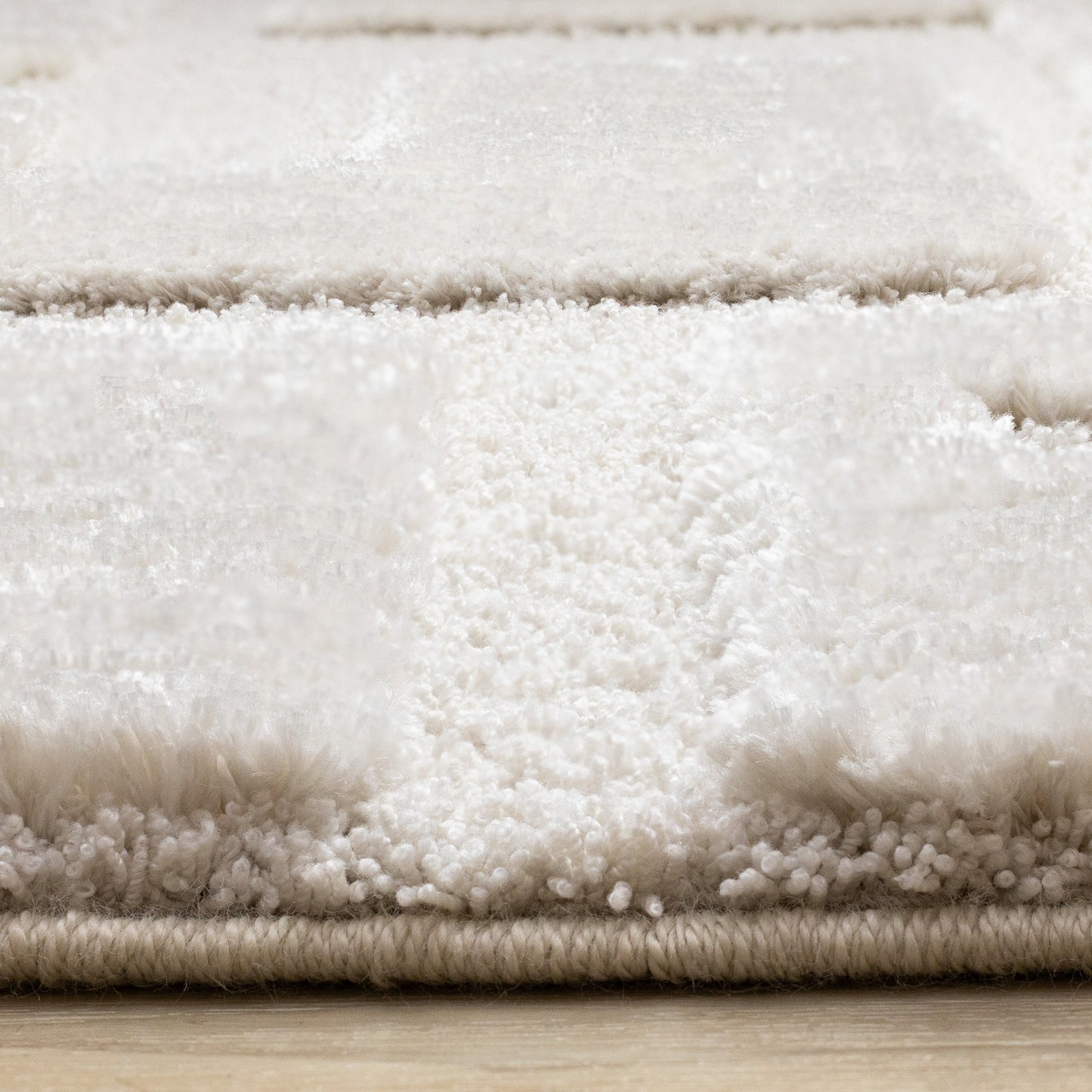 Modern Geometric White Area Rug