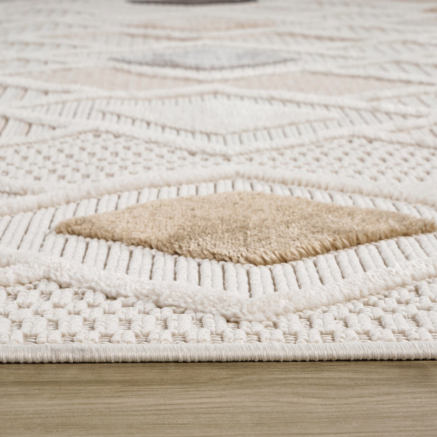 Tapis crème moderne géométrique Maison