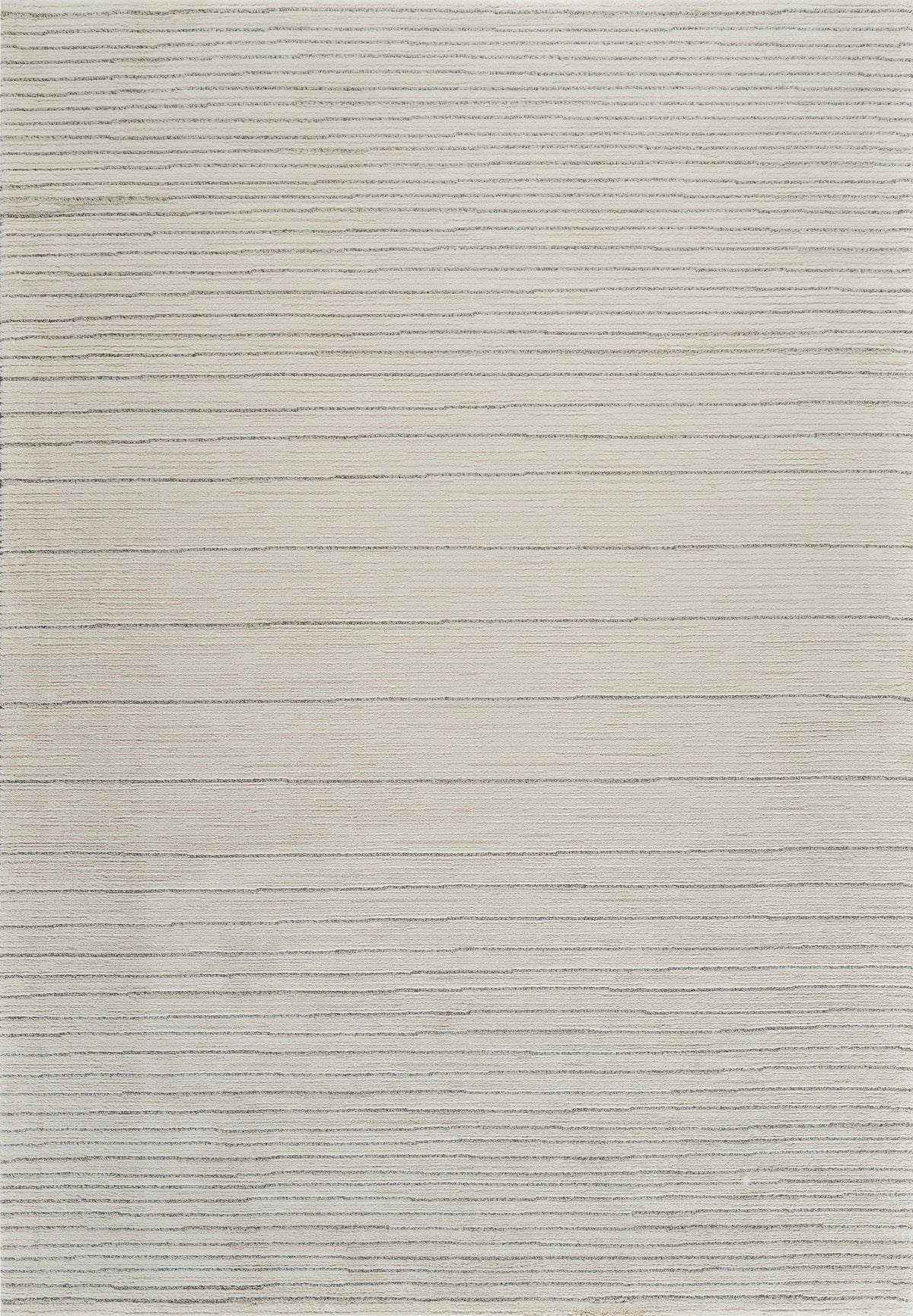 Alfombra de interior moderna a rayas Sama, beige y crema