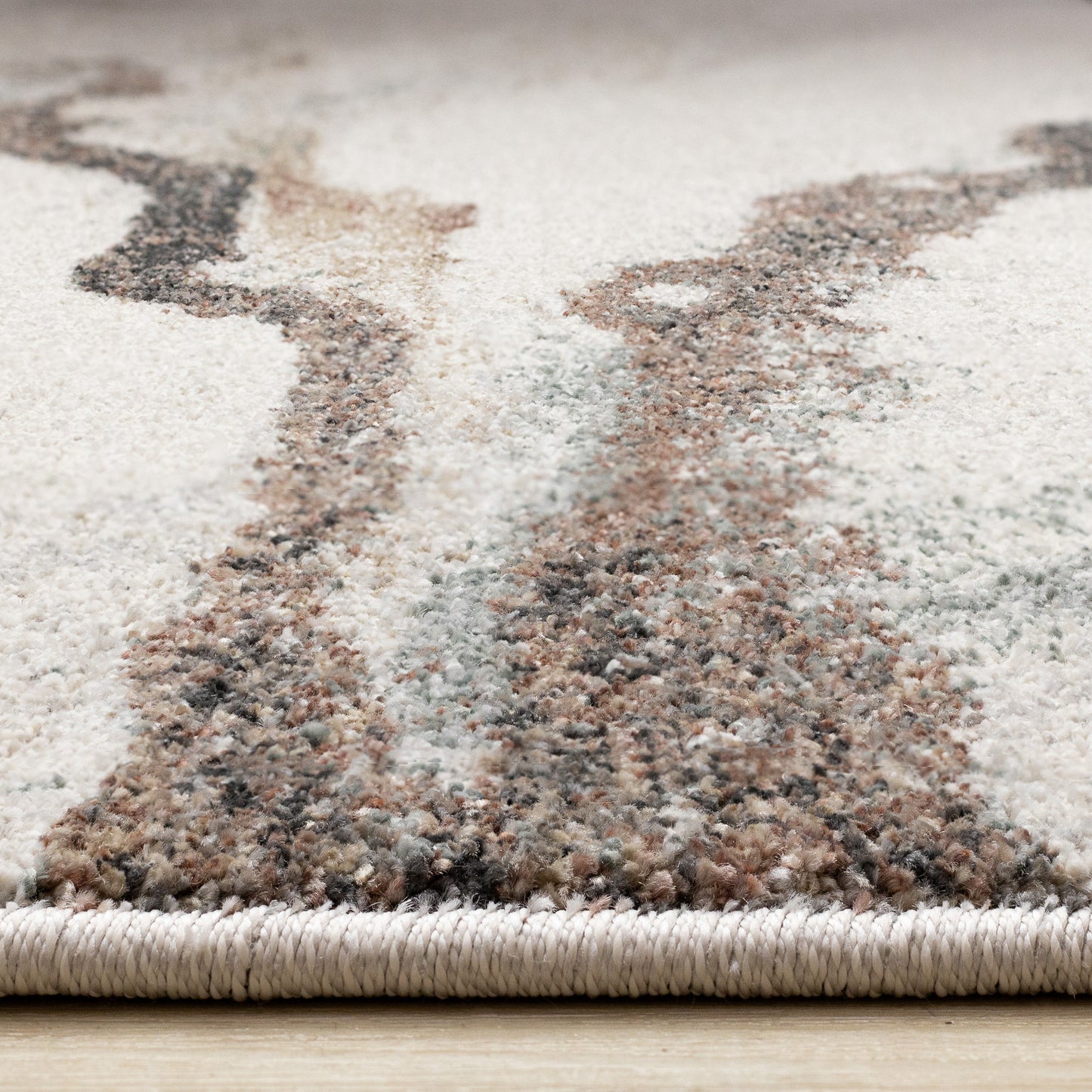 Contemporary Distressed White Area Rug