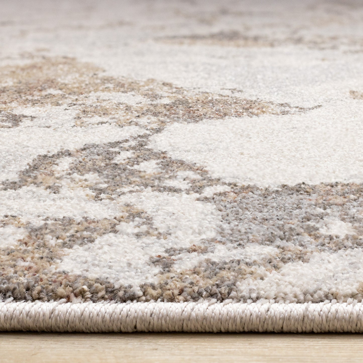 Contemporary Distressed White Area Rug