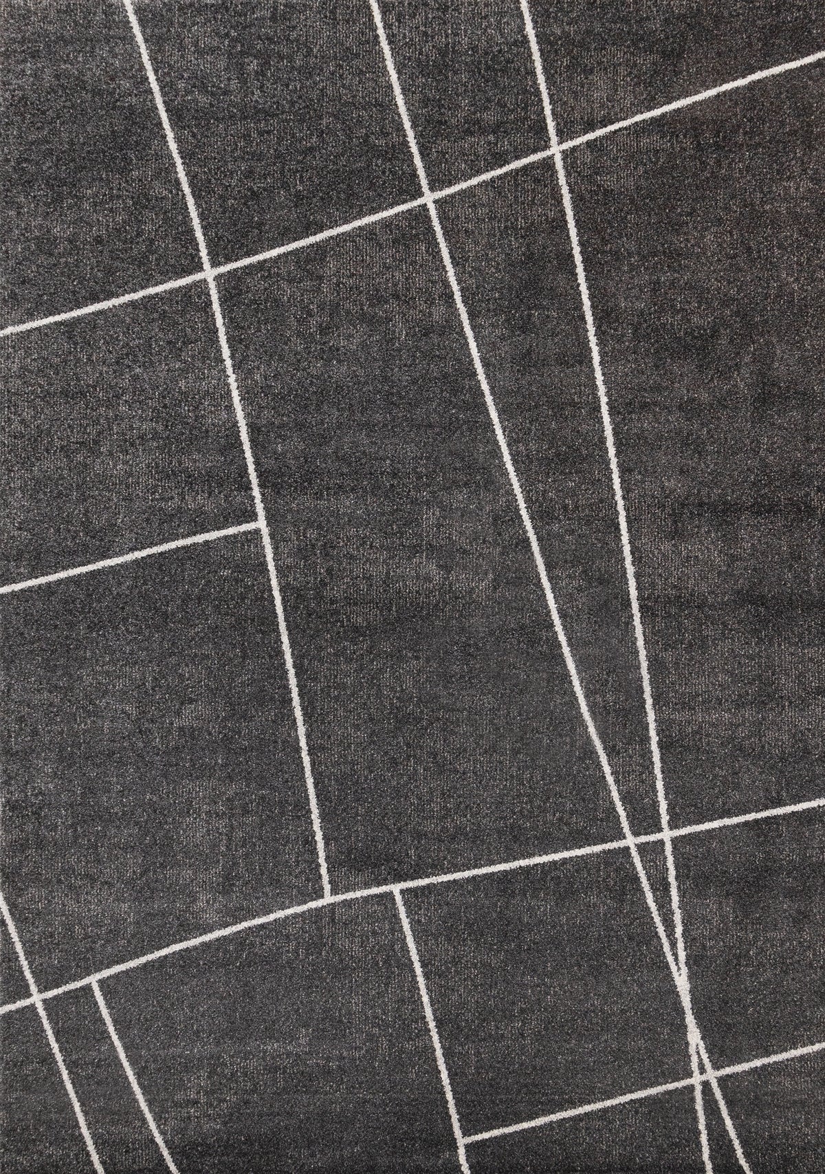 Tapis contemporain géométrique gris