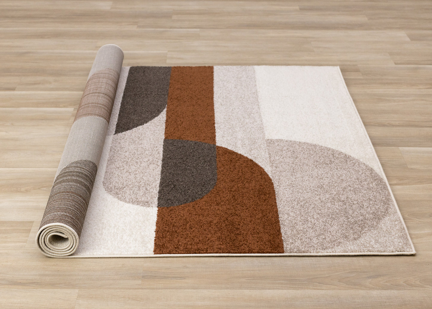 Contemporary Geometric Cream Area Rug