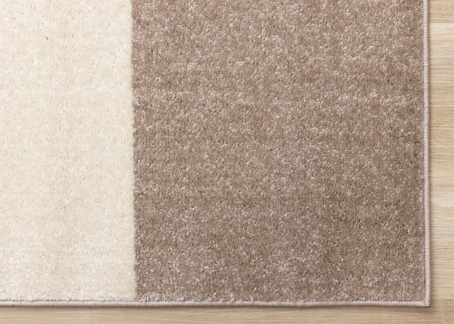 Contemporary Geometric Tonal Solid Cream Area Rug