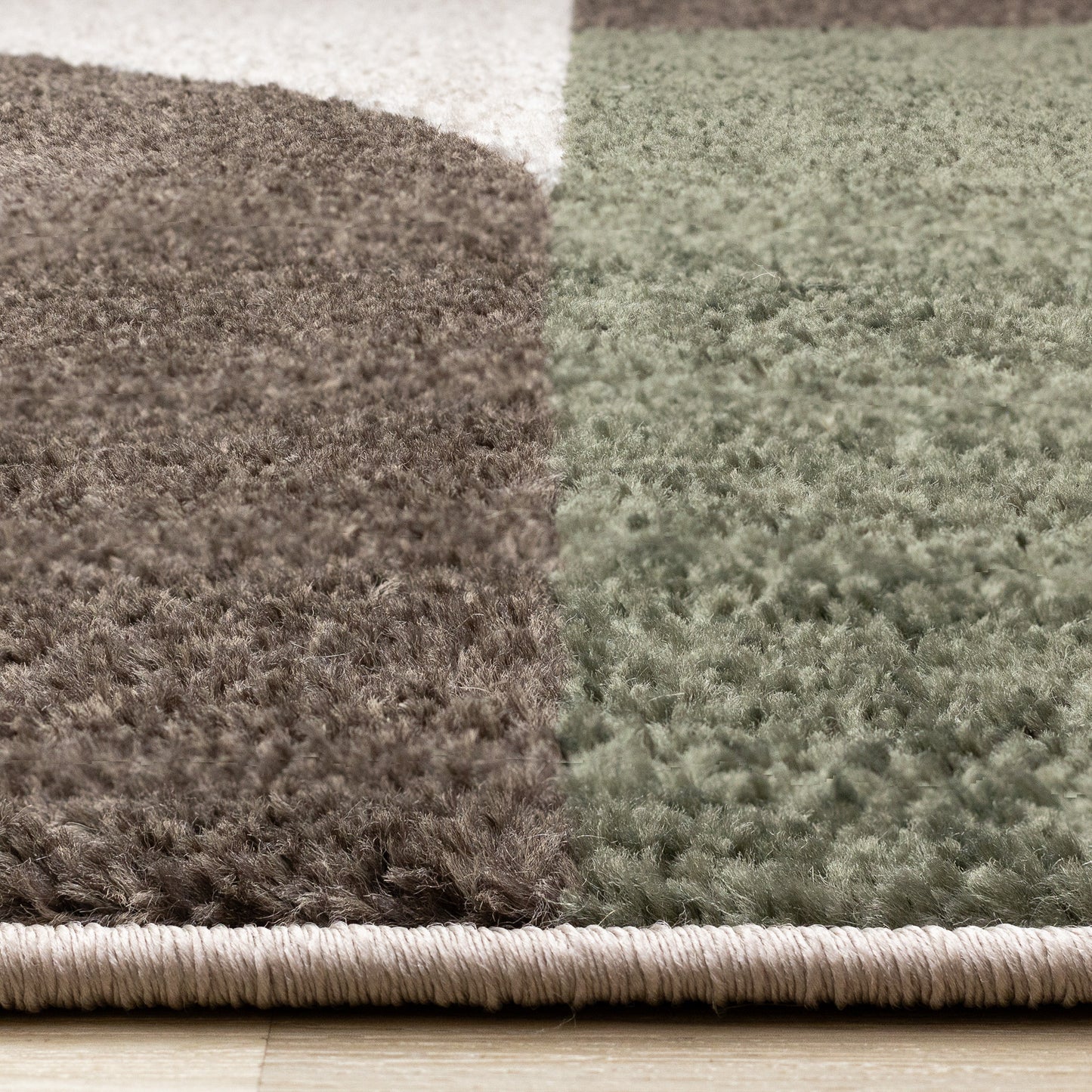 Contemporary Geometric Tonal Solid Cream Area Rug
