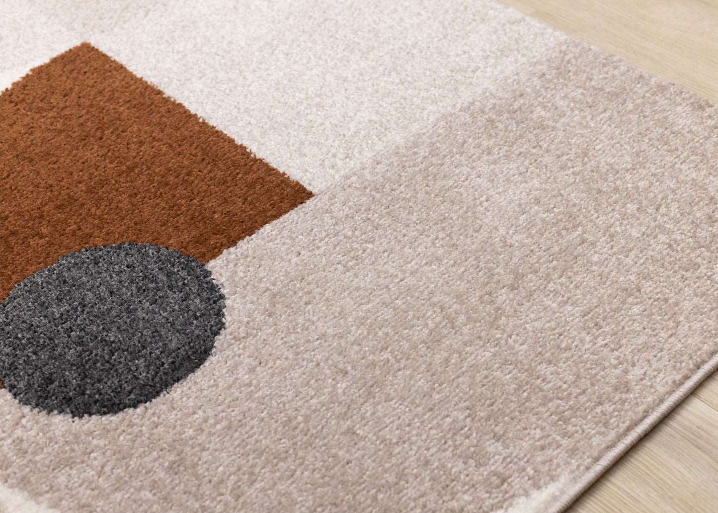 Contemporary Geometric Cream Area Rug