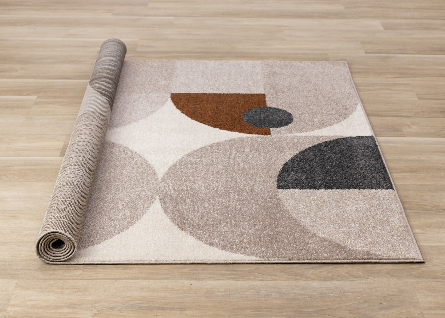Contemporary Geometric Cream Area Rug