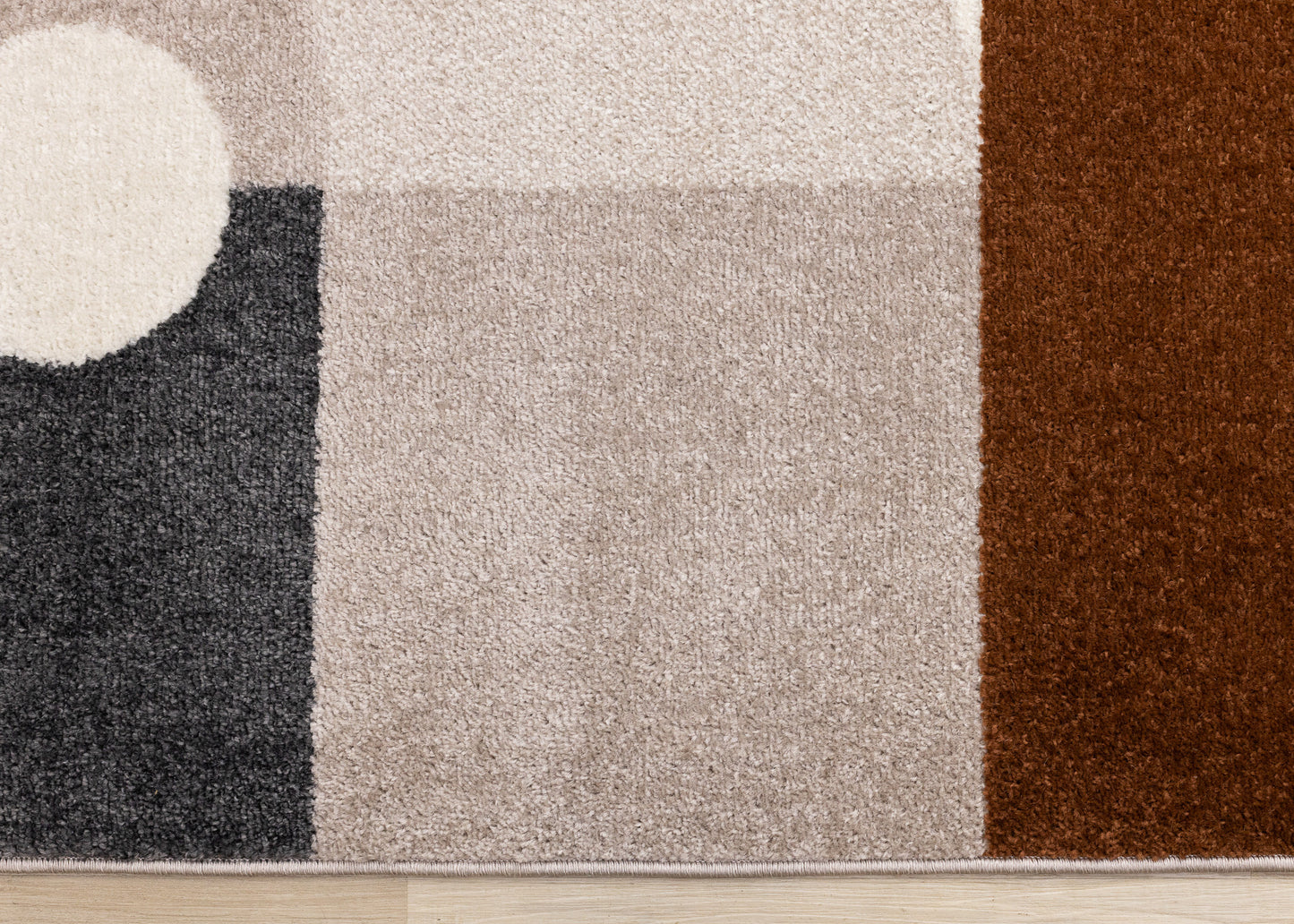 Contemporary Geometric Cream Area Rug