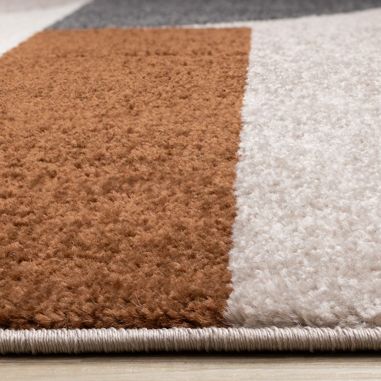 Contemporary Geometric Cream Area Rug